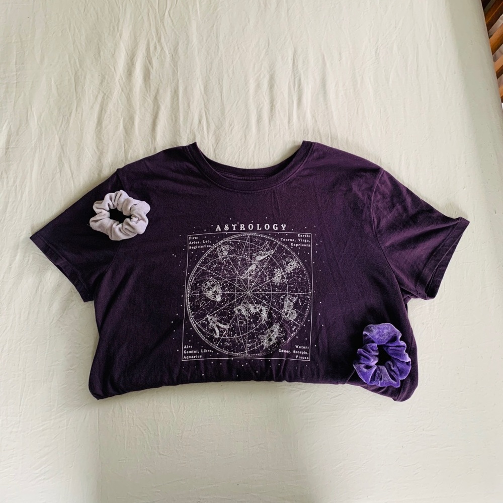 Dark Purple Astrology Tee Shirt